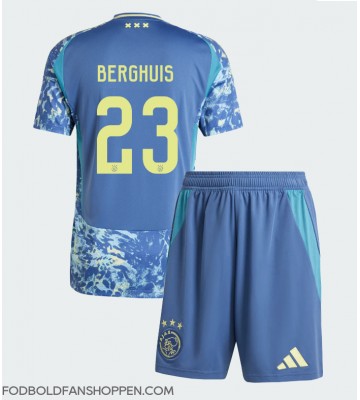 Ajax Steven Berghuis #23 Udebanetrøje Børn 2024-25 Kortærmet (+ Korte bukser)